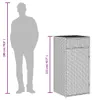 vidaXL Gartenschrank Grau 55x55x111 cm Poly Rattan Produktbild-Vorschau 8