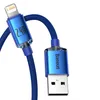 Baseus Blitzladekabel USB-Lightning 2m Blau Produktbild-Vorschau 3