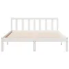 Massivholzbett Extra Lang ohne Matratze Weiß 160x220 Produktbild-Vorschau 4