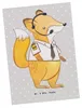 Mr. & Mrs. Panda Postkarte Pilot Herz - Grau Pastell - Produktbild-Vorschau 1