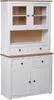 vidaXL Credenza bianca 93x40,5x180 cm Legno di pino Panama Anteprima dell’immagine prodotto 1