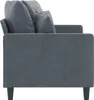 vidaXL 2-Sitzer-Sofa Dunkelgrau 140 cm Samt Produktbild-Vorschau 4