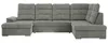 A U-shaped sectional sofa with a chaise lounge on each end, shown from the front against a white background. Produktbild-Vorschau