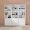 Libreria modulabile decorazione legno 9 elementi, Bianco Anteprima dell’immagine prodotto 5