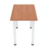 A simple product shot of a rectangular table with a wooden top and white legs, isolated on a white background. Náhľad obrázku produktu
