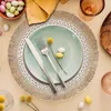Sada 9 kulatých tkaných prostírání o průměru 38 cm, Náhled obrázku produktu 4