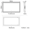 AICA LED Badspiegel Rechteck 140x80cm Beschlagfrei Produktbild-Vorschau 7