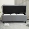 Ławka HOMCOM z pojemnikiem i imitacją lnu, tapicerowana Podgląd zdjęcia produktu 4