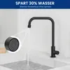 Kaltwasserhahn 360° drehbar, Edelstahl, schwarz – für Produktbild-Vorschau 4