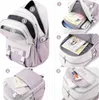 Schulrucksack(Lila-Weiss)Mädchen Teenager Produktbild-Vorschau 3