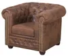 Chesterfield Sessel Vintage Wildleder Look – 94x72x86 cm – Produktbild-Vorschau 1
