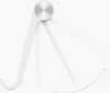 A white phone stand with a silver circular detail at the pivot point, shown in multiple positions. Náhľad obrázku produktu