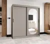 Kleiderschrank 180 cm BEREN mit Spiegel - Kaschmir Produktbild-Vorschau 1