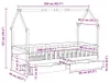 vidaXL Dětská postýlka se zásuvkami 80x200 cm borovicový Náhled obrázku produktu 8