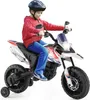 A young boy is riding a toy motorcycle. Náhľad obrázku produktu