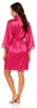 Damen Satin Morgenmantel Kimono kurz mit Spitze Bademantel Produktbild-Vorschau 3