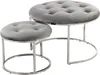 Hocker Becky 800 2er-Set Grau / Silber Produktbild-Vorschau 1