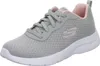 A single gray Skechers sneaker with pink accents and a white sole, shown from a side angle against a white background. Produktbild-Vorschau