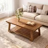 Salontafel van massief hout, 140 cm breed, bijzettafel met Productafbeelding-voorbeeld 17