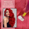 Mini Tape Extensions Premium capelli veri #0/44 Rosso Anteprima dell’immagine prodotto 2