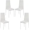 Esszimmerstühle 4-er SET, Kunstleder Weiß Produktbild-Vorschau 1