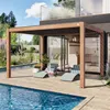 PRIMEYARD Pergola 3x4 m słupy aluminium w optyce drewna z Podgląd zdjęcia produktu 3