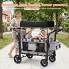 Sekey Faltbarer Bollerwagen mit Dach, Kinderwagen für 2-4 Produktbild-Vorschau 2