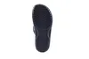 The bottom view of a navy blue Crocs flip-flop is shown against a white background. Produktbild-Vorschau