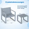 COSTWAY 2-teiliges Gartenmöbel Set, Balkonmöbel Set PP Produktbild-Vorschau 3