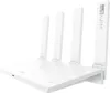 A white Huawei WiFi AX3 router with four antennas is shown from a low angle on a white background. Produktbild-Vorschau