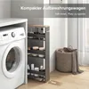 COSTWAY Vozík do výklenku, šírka 13 cm, 4 poschodia, úzky Náhľad obrázku produktu 5
