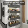 Zestaw 2 magnetycznych półek na lodówkę – Czarny – Metalowy Podgląd zdjęcia produktu 1