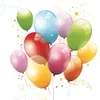 20 Servietten Birthday Balloons - Farbige Partyballons Produktbild-Vorschau 1