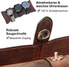 Leder-Uhren-Reiseetui (3 Uhren) – Rundes Design mit Produktbild-Vorschau 4