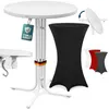 CASARIA® Stehtisch mit Husse 70 cm Klappbar Schwarz Rund Produktbild-Vorschau 1