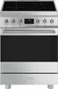 A freestanding electric induction hob cooker with an oven below, presented front-on against a white background. Produktbild-Vorschau