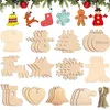 Set di 86 decorazioni natalizie in legno, ideale per creare Anteprima dell’immagine prodotto 1
