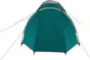 A teal and gray camping tent shown from the back with guy lines extended. Náhled obrázku produktu