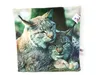 Stoffkissen mit Luchs Motiv, 35x35 cm, aus Polyesterfaser, Produktbild-Vorschau 2