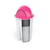 A cutaway view of a water filter cartridge with a pink lid. Náhled obrázku produktu
