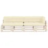 vidaXL Cuscino Pallet 5 pezzi in tessuto crema Anteprima dell’immagine prodotto 13