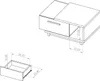 Couchtisch Ines 90x60 cm in Holzoptik & Schwarz – 2 Produktbild-Vorschau 3