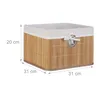 4 paniers de rangement, revêtement en tissu, bambou, Voir les images du produit 4