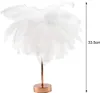 Feder-Tischlampe, Feder-Lampenschirm, LED-Nachtlampe, Produktbild-Vorschau 7