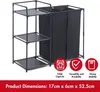 Kôš na bielizeň s poličkou HERZBERG 42x172 cm čierny Náhľad obrázku produktu 7