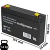 Multipower MP7-6 AGM Bleiakku 6V 7Ah – F4,8 mm Produktbild-Vorschau 2