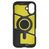 The back of a black and yellow phone case with a built-in stand. Náhľad obrázku produktu