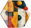 DEQORI Glasbild Echtglas 55x48 cm 'Geometrischer Produktbild-Vorschau 1