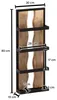 FineBuy Półka ścienna 30x80x10 cm Lite drewno mango / metal Podgląd zdjęcia produktu 3