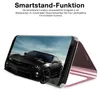 A phone case is shown in a stand-up position, displaying a car on its screen. Produktbild-Vorschau